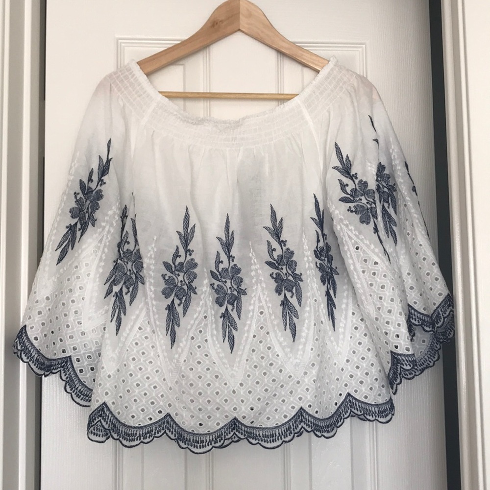 BNWT Vivid Eyelet Embroidered Off the Shoulder